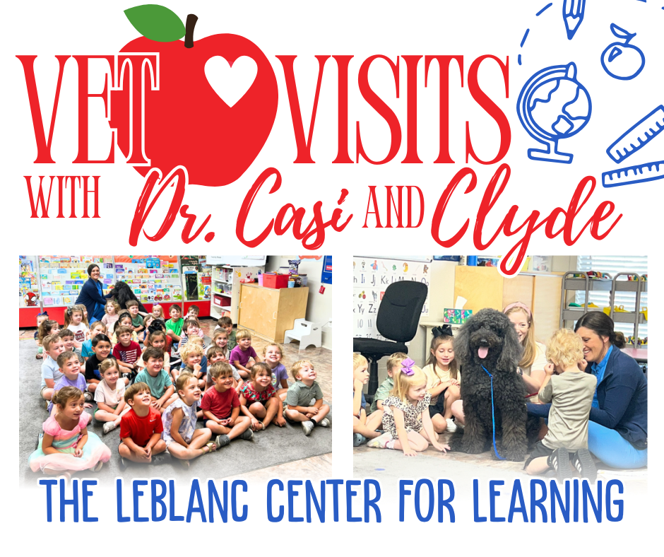 Dr. Casi and Clyde at Leblanc Center